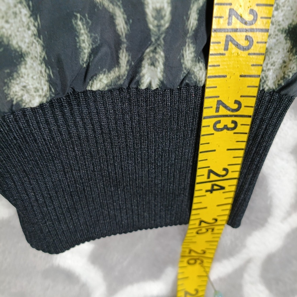 Adidas Originals Jacket Women Medium Black White Zebra Print Hooded Windbreaker - Picture 10 of 13